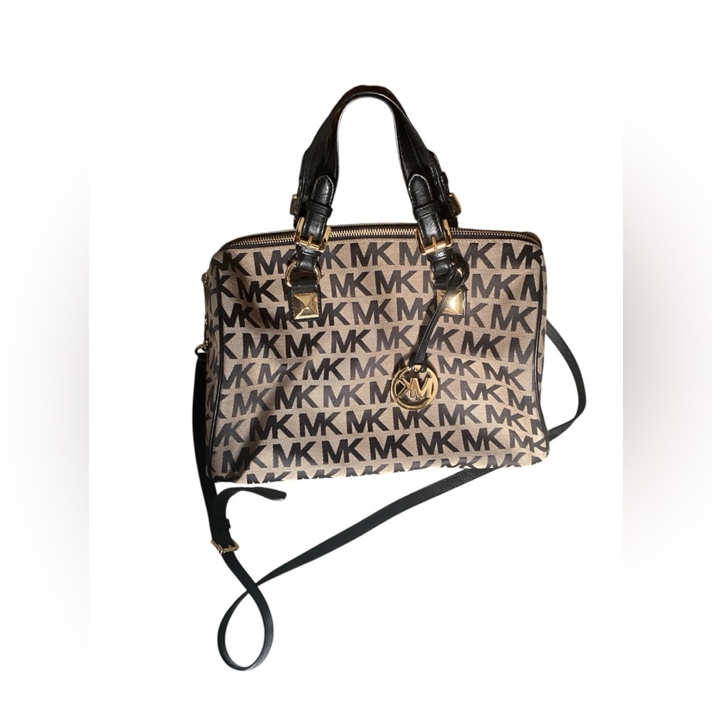 Michael Kors Tan and Black Satchel